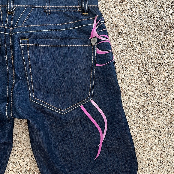 Marithe Francois Girbaud Vtg Dark Blue Stretch Denim Jeans Pants **Size 28**🌸🌸 - Picture 6 of 7